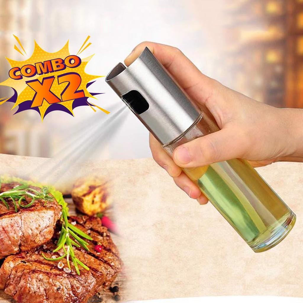Combo 2 BÌNH XỊT DẦU ĂN DẠNG CHAI INOX