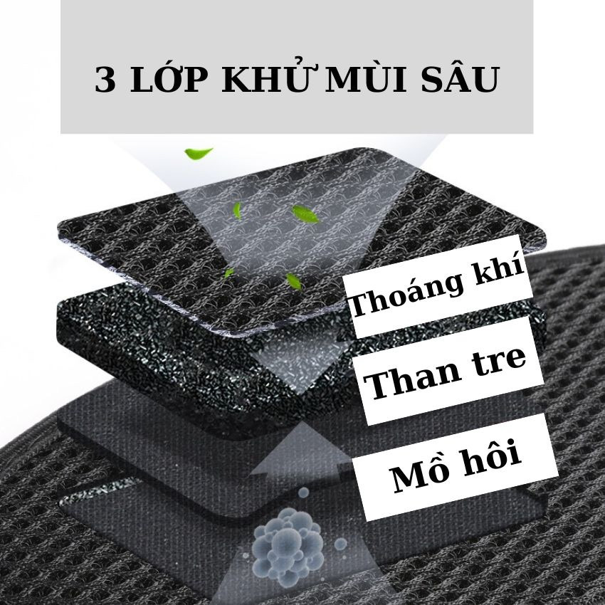 Lót giày cho nam và nữ khử mùi sợi tre, thơm tự nhiên khử mùi hôi hiệu quả , vải lưới đàn hồi thông hơi thoáng khí giúp bảo vệ bàn chân , giữ chân sạch sẽ và khô ráo nhỏ gọn tiện lợi