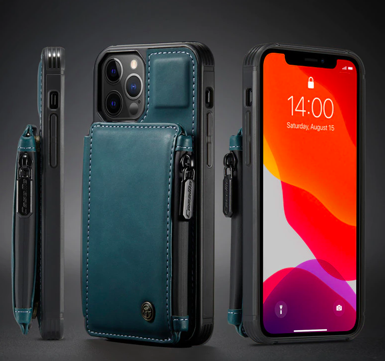 Ốp Lưng Da Bò Chính Hãng CaseMe Kèm Ví Chống Sốc Cho iPhone 11 Pro Max/ 11 Pro/ 11, iPhone 12/12 Pro/ 12 Pro Max - Hàng nhập khẩu