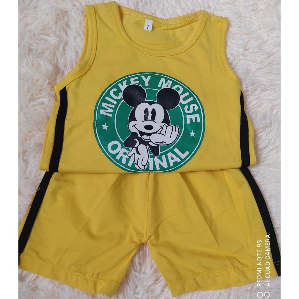 bộ ba lỗ micky chất liệu cotton