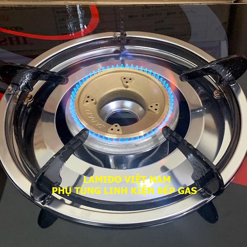 COMBO 2 Điếu inox bếp gas + Họng Đầu Đốt chia lửa Sen đồng Fujishi 78D JAPAN - - - Hàng Chính Hãng