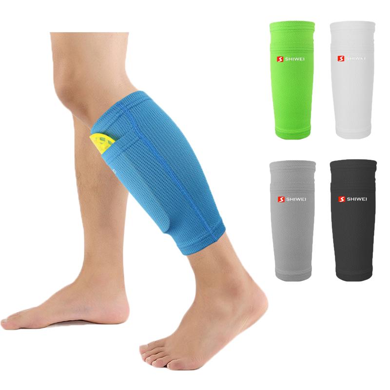 SHIN Guards bóng đá bóng đá Canilleras hỗ trợ hút chân nylon tay áo bảo hộ bằng bóng đá bóng đá bóng đá bóng đá bóng đá Color: White Size: L