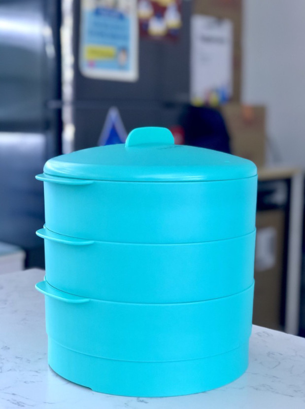 Xửng hấp Steam It Paradise Blue 3 tầng Tupperware