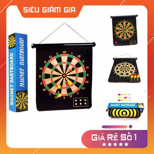 ️FREE SHIP️Bảng Phi Tiêu Nam Châm 15 Inch 2 Mặt (6 Phi Tiêu) Tặng Lấy Ráy Tai Có Đèn An Toàn