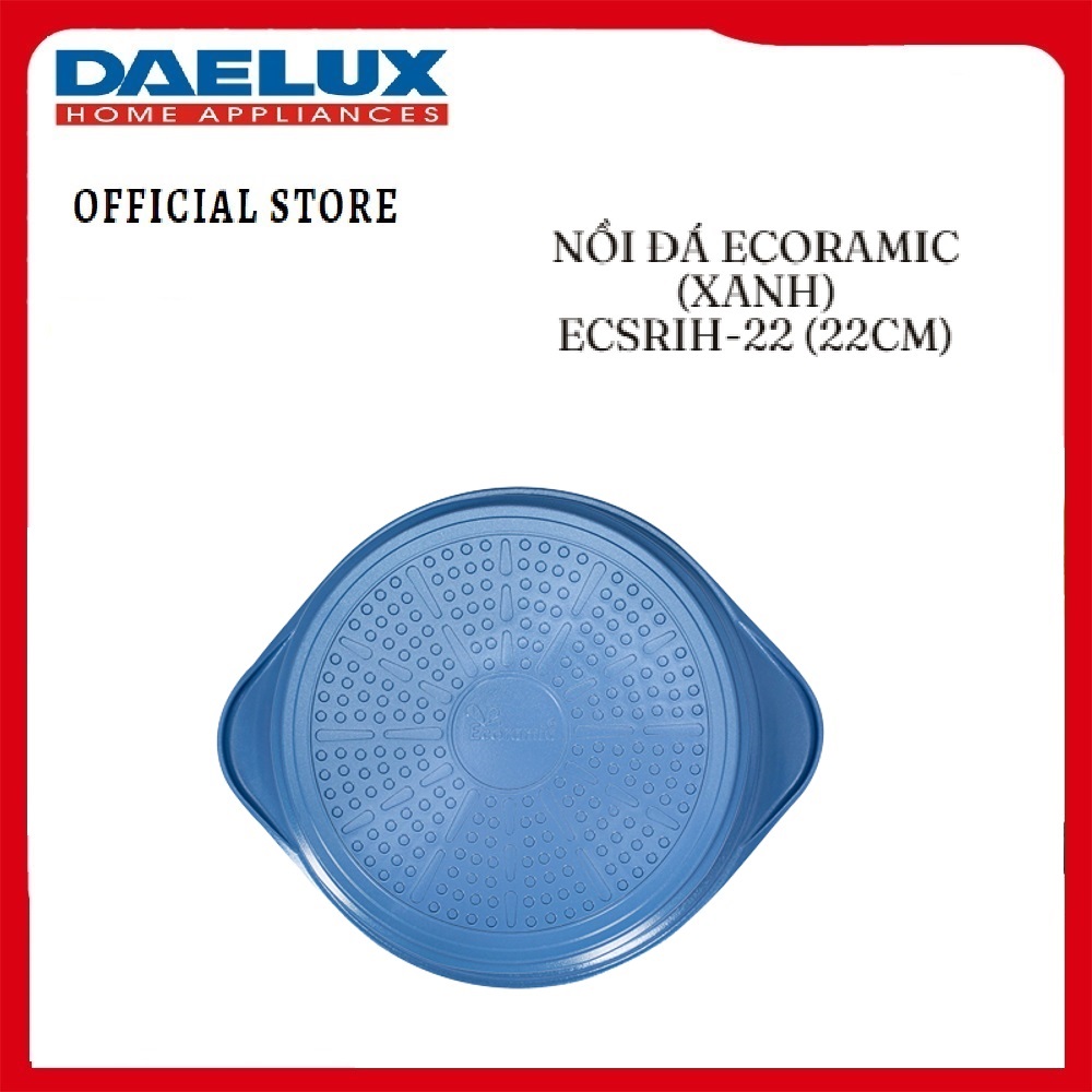 Nồi đá Ecoramic đáy từ 22cm (Xanh dương) ECSRIH-22