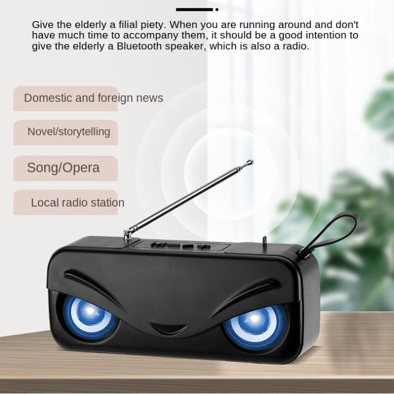 Hộp loa lớn không dây bluetooth Thẻ di động ngoài trời chèn radio mini loa kép Color: Red