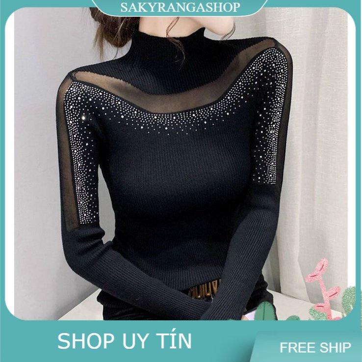 ÁO LEN ĐÍNH ĐÁ CAO CẤP