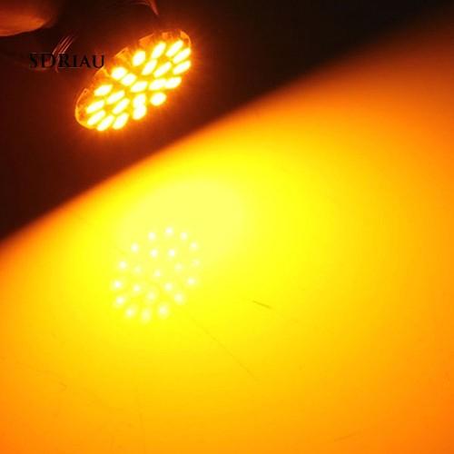 Bộ 2 đèn LED báo hiệu màu vàng 1156 1206 SMD 12V gắn đuôi xe ô tô