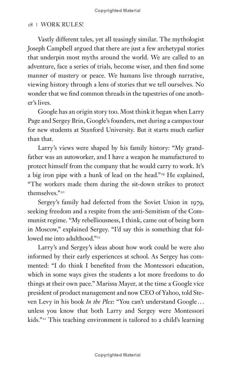 Work Rules: Insights From Inside Google
