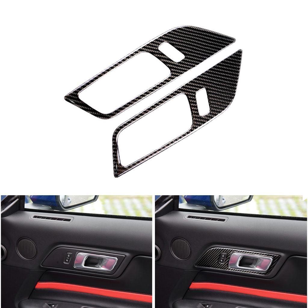 2 Pieces Car Door Handle Bowl Cover Trim For Ford Mustang 2015-2017