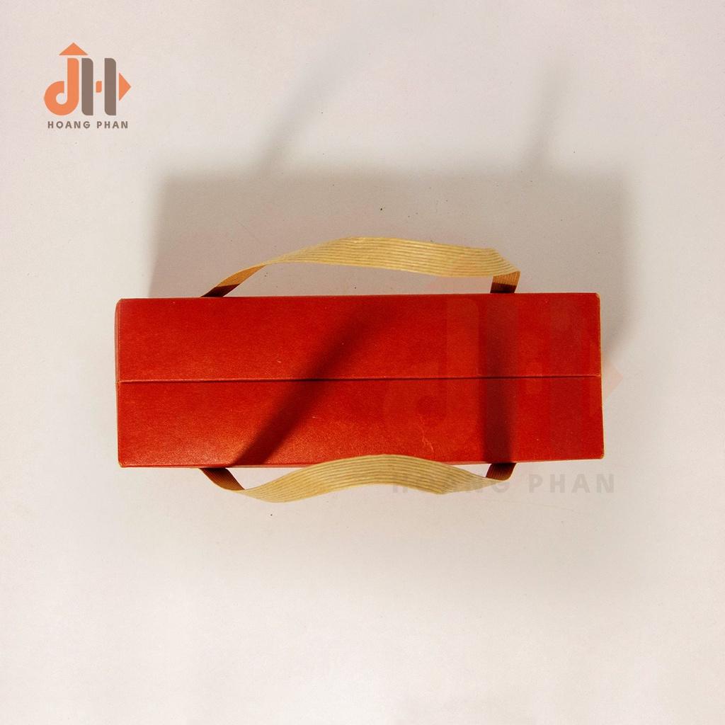 Hộp Quà Giấy Carton Đỏ Có Quai Xách - 25 x 8 x 11cm