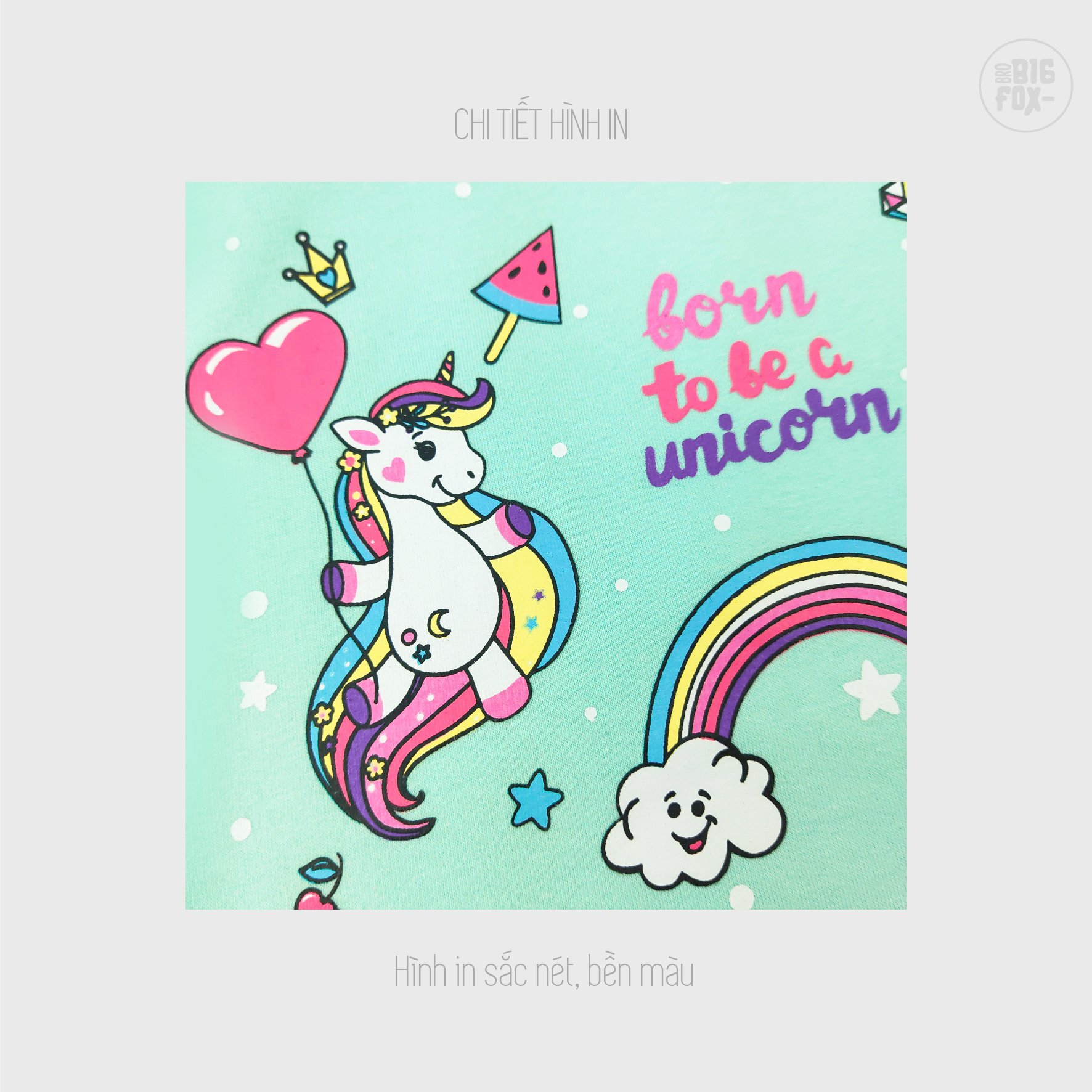 Bộ bé gái BIGFOX - MISS MEOW thu đông size đại, bộ dài tay cho bé phong cách Hàn Quốc in ngựa unicorn Xanh10 - 38 kg