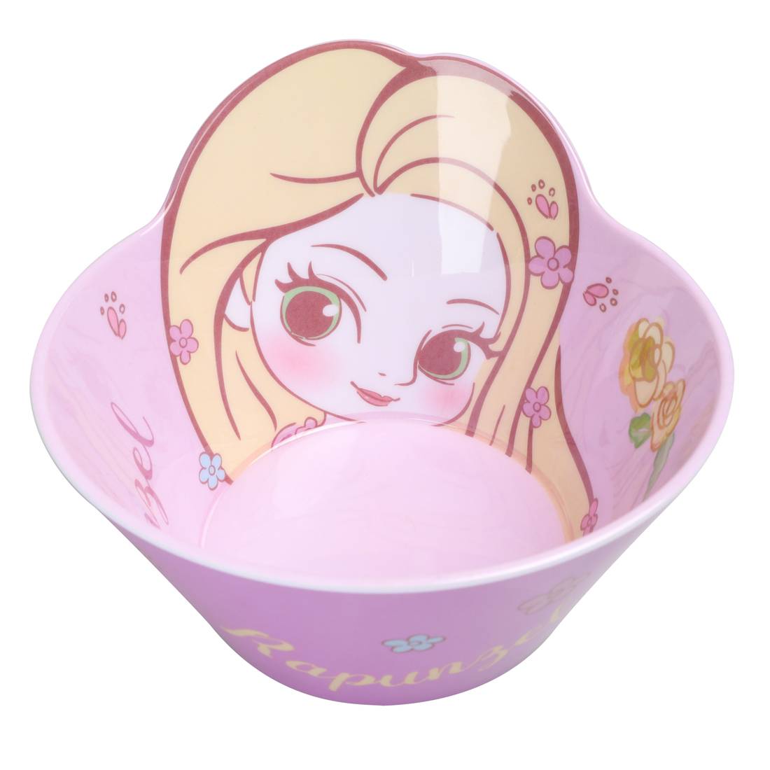 Chén tô ăn dặm melamine Disney hình công chúa tóc dài Rapunzel 3D cho bé gái