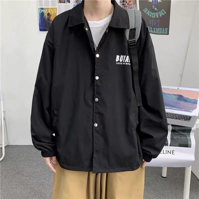 Áo khoác dù cardigan unisex form rộng