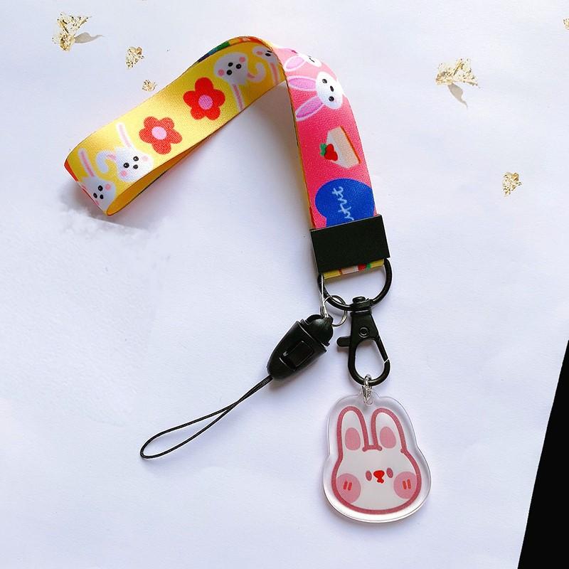 Dây đeo strap dài kèm tag Thỏ Má Hồng