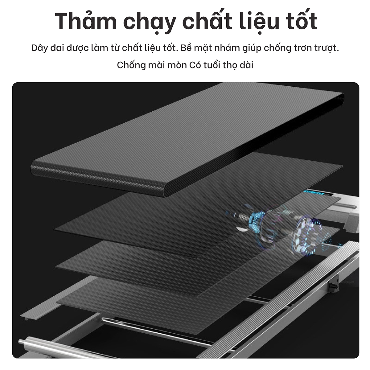 Máy chạy bộ đi bộ gia đình TM310 &amp; TM310A [BLACK] thế hệ mới có điều khiển từ xa
