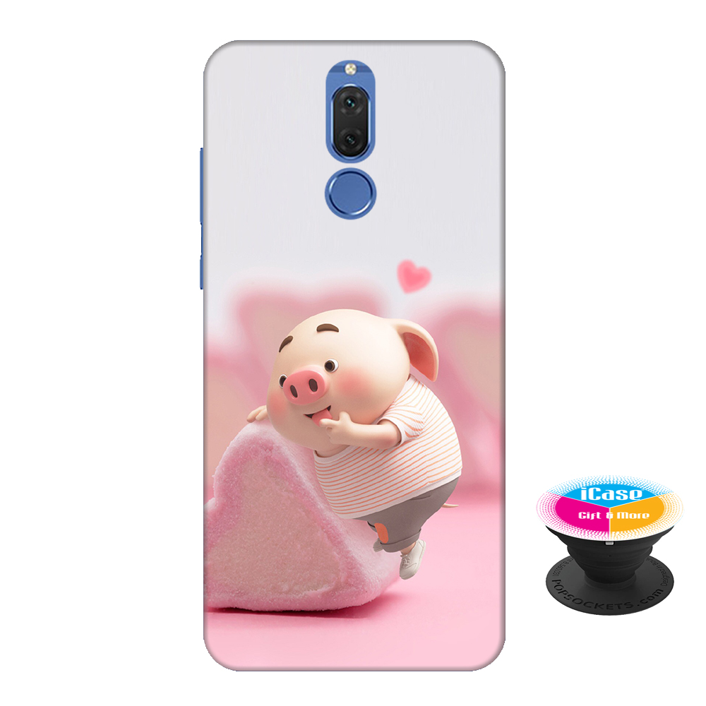 Ốp lưng nhựa dẻo dành cho Huawei Nova 2i in hình Heo Con Thử Bánh - Tặng Popsocket in logo iCase - Hàng Chính Hãng