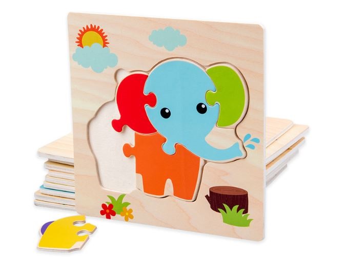 Đồ chơi trí tuệ - Combo 10 Bộ Tranh Ghép Gỗ Nổi - Children's Cartoon  Puzzle Board Toy (Giao ngẫu nhiên)