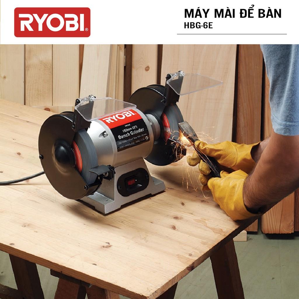Máy mài 2 đầu đá để bàn điện 250W RYOBI - HBG-6E