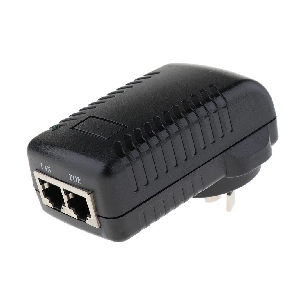48V0.5A POE Injector Power Supply Wall Adapter IEEE 802.3af for IP Camera