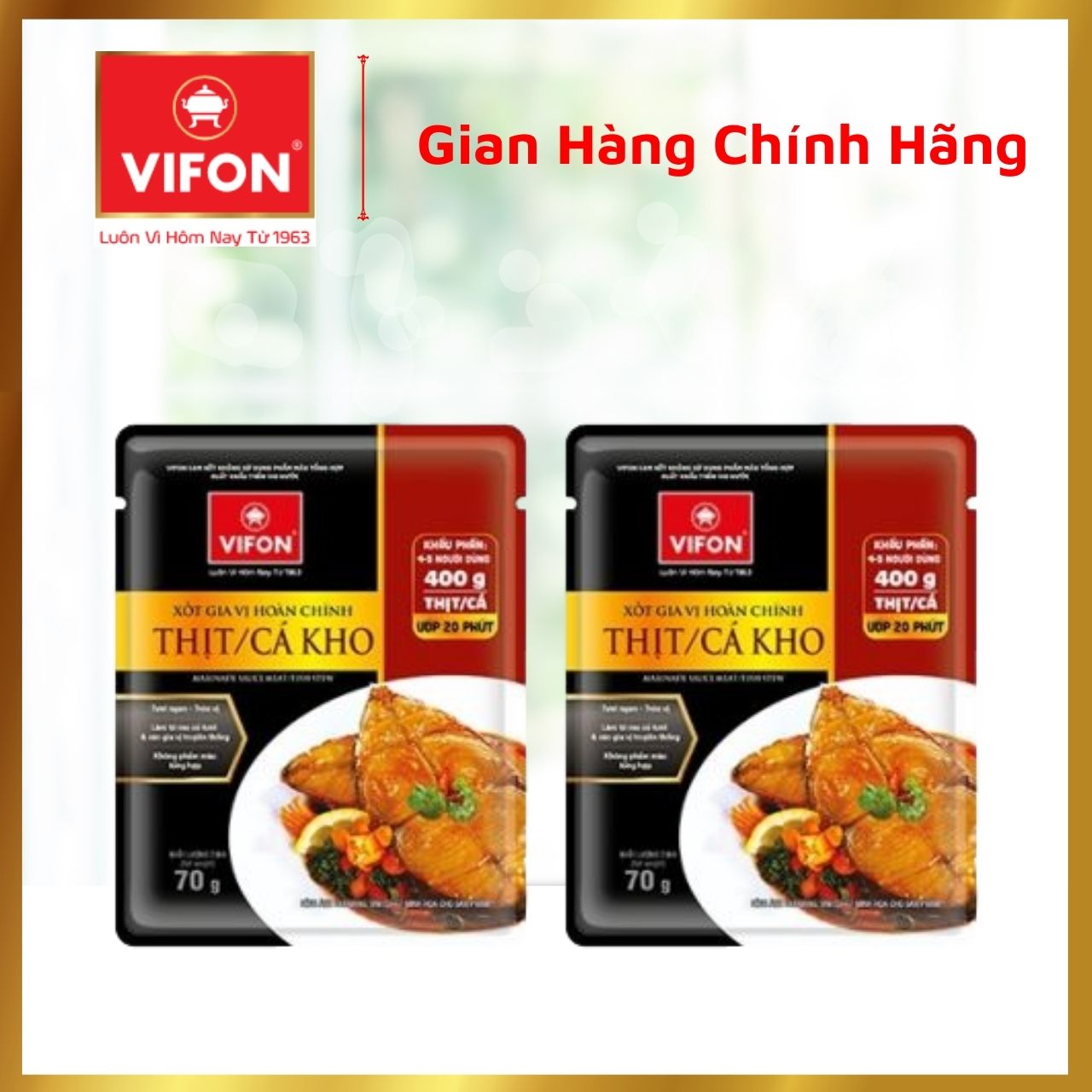 Xốt Gia Vị Hoàn Chỉnh Thịt, cá kho /  Sườn xào chua ngọt /  Lẩu Thái Cô đặc VIFON 70gr