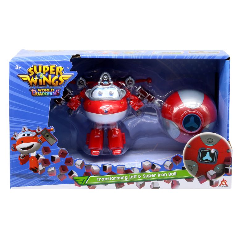 Đồ Chơi SUPERWINGS Robot Biến Hình Siêu Vệ Binh Jett Tia Chớp Và Quả Bóng Sức Mạnh Kim Loại YW760963