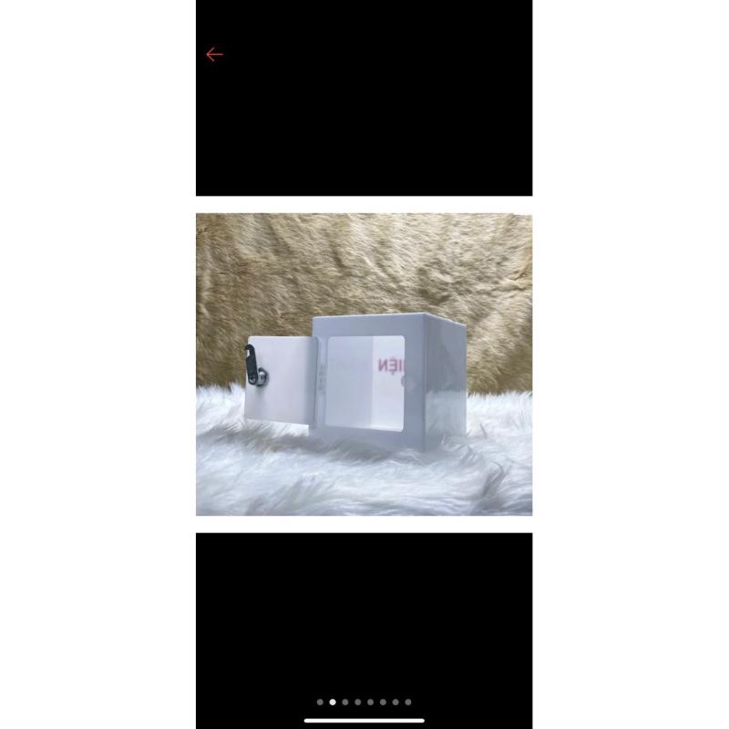 Thùng tip box mica, hộp tip box, có ổ khoá, nhiều màu sắc , nhiều kích thước, thiết kế theo yêu cầu