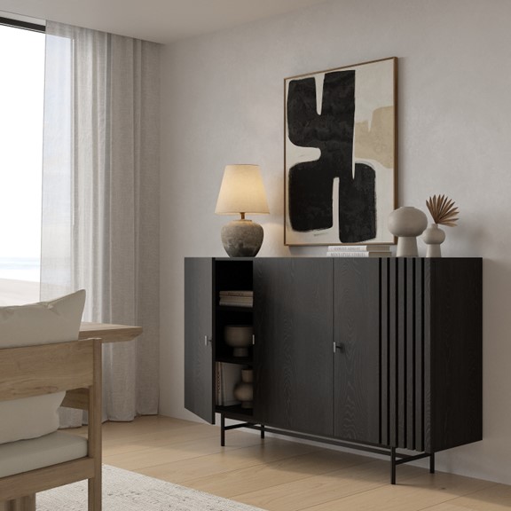 RAMUS, Tủ lưu trữ đồ dùng đa năng 3 cánh mở STO_113, 160x40x100cm