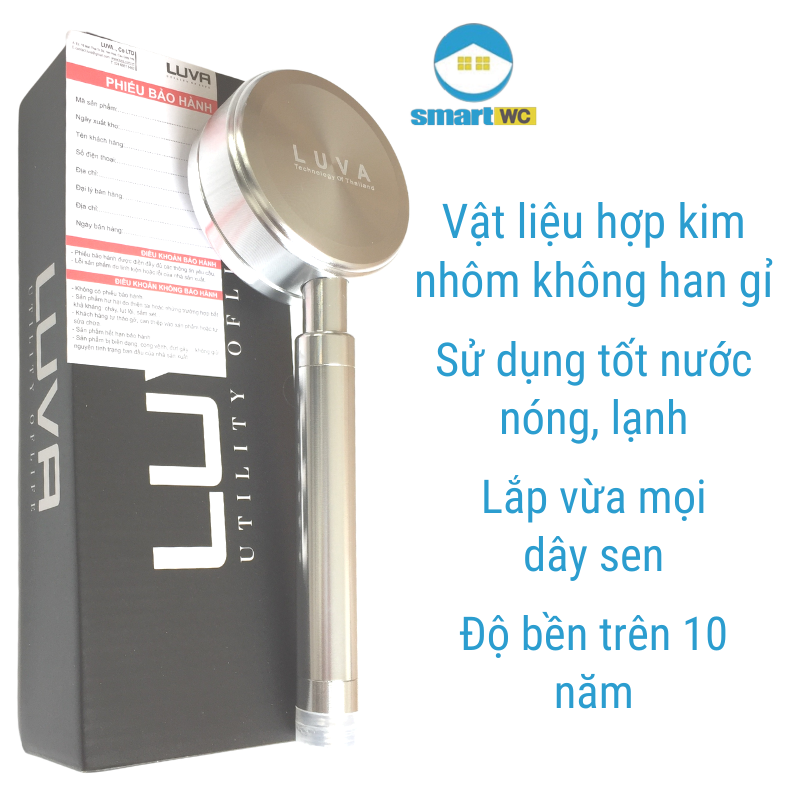 Vòi hoa sen tăng áp Luva VS4- Hàng Chính Hãng