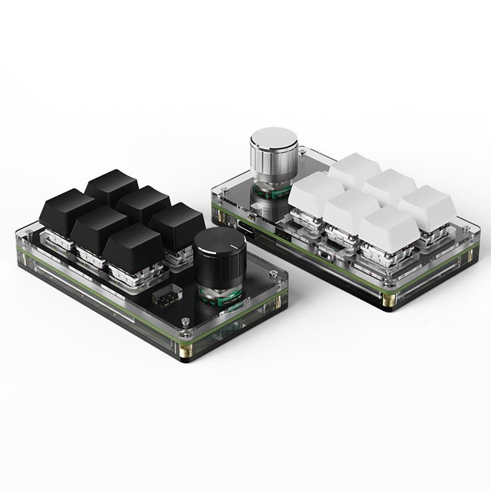 6 Keys One Handed Gaming Keypad White