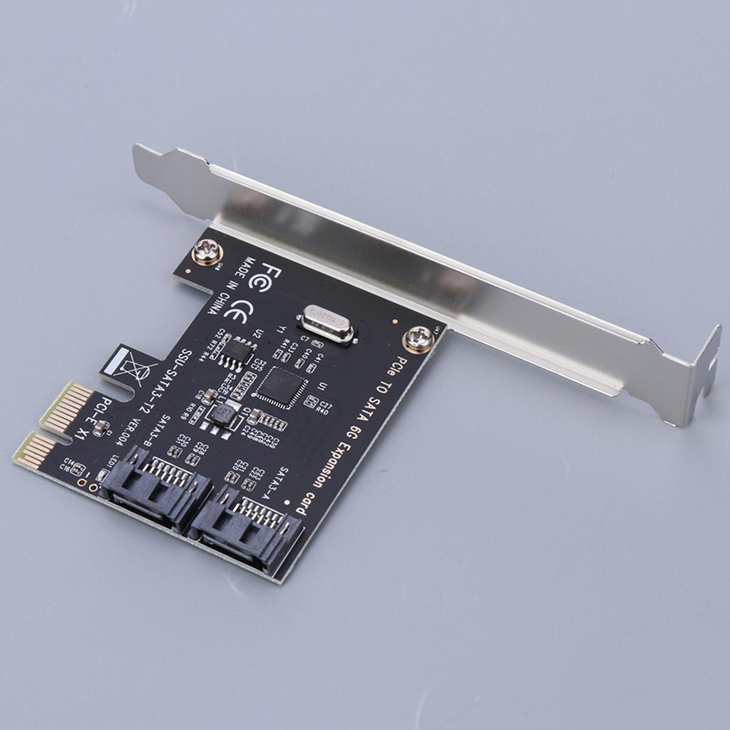 1 to 2 SATA 3.0 PCI E Slot Expansion Card with Internal SATA Header Port Adapter