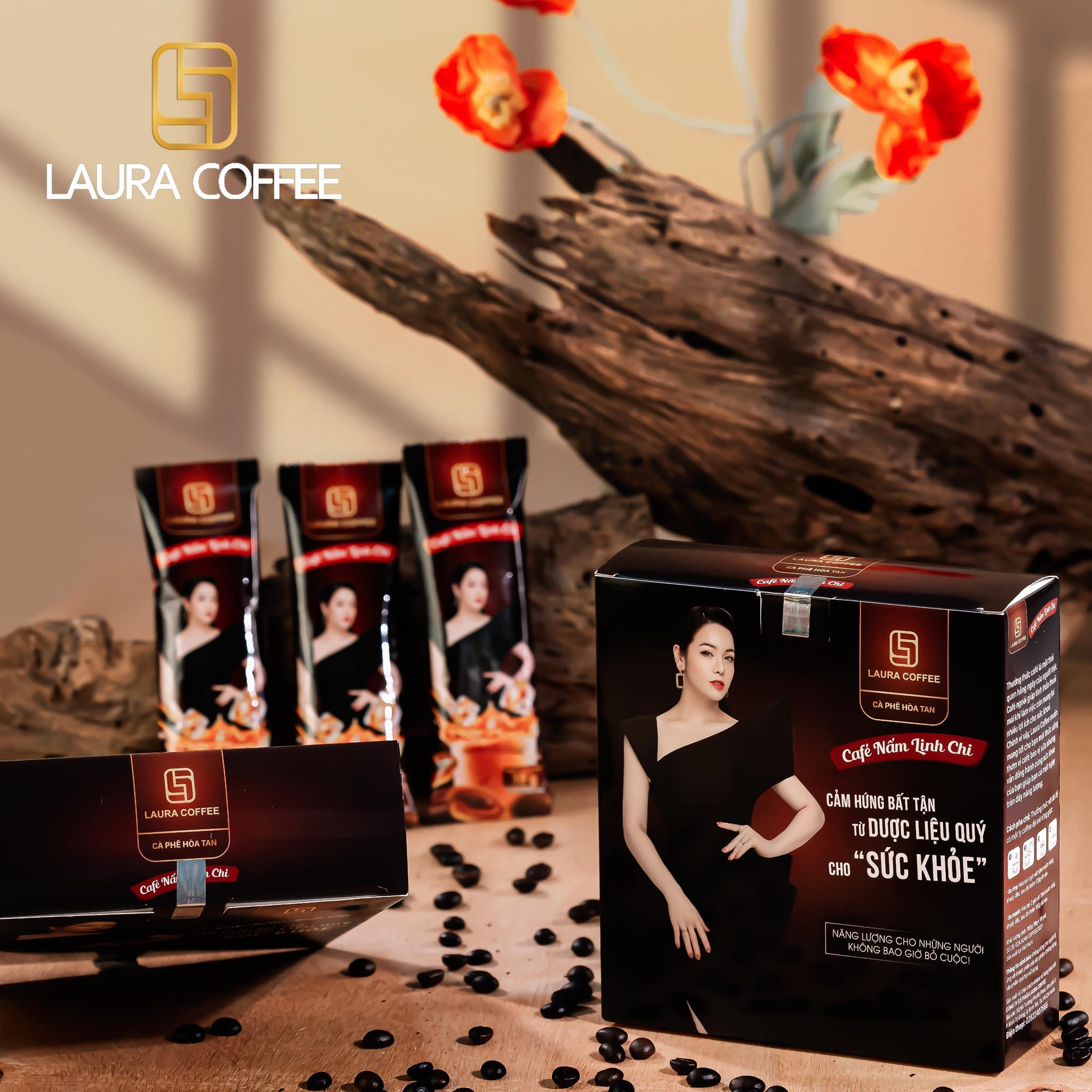 Combo 6 Hộp cà phê hòa tan cao cấp Laura Coffee Nhật Kim Anh (6 hộp x 10 gói)