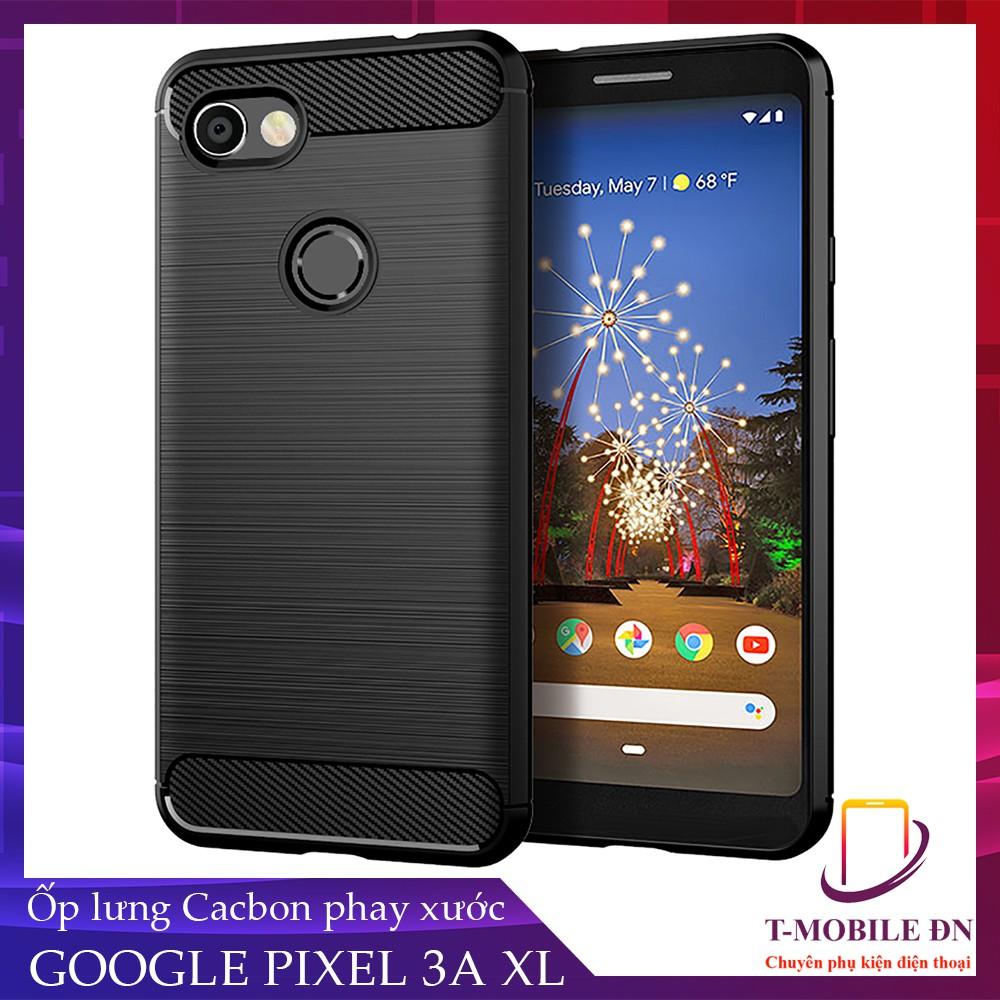 Ốp lưng cho Google Pixel 3 3a XL dẻo Cacbon phay xước chống sốc chống vân tay