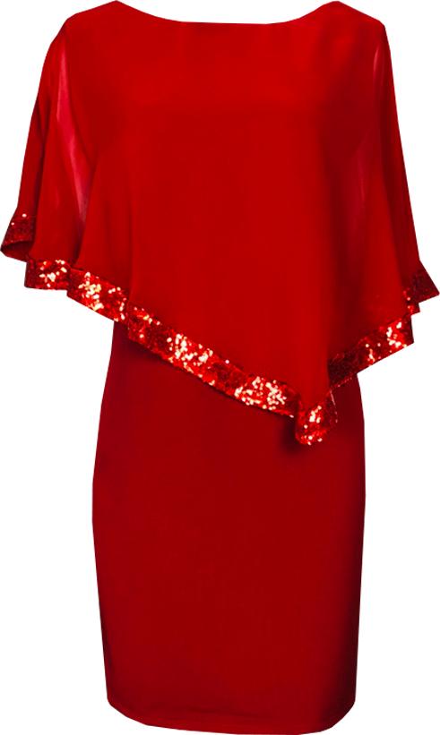 Đầm suông dự tiệc bigsize kiểu đầm suông cho người mập từ 42-85Kg phối voan kim sa màu Đen, Xanh, Đỏ Đô GOTI373