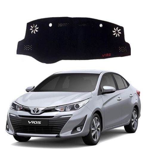 Thảm Taplo Toyota Vios 2019 2020 2021 2022 mẫu nhung lông chống nóng tốt, chống trơn trượt, vừa khít theo xe