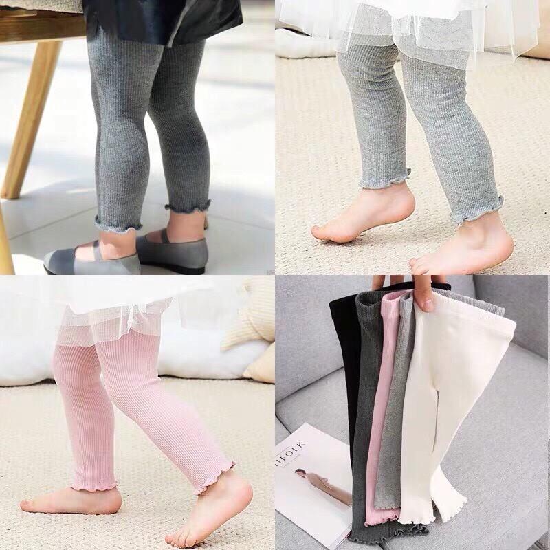 Quần legging chất thun gân co giãn dành cho bé gái năng động - Quần áo trẻ em