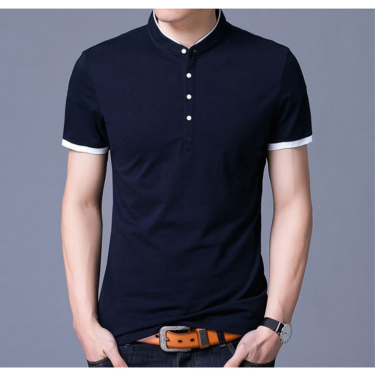 Áo thun nam ngắn tay cổ trụ thời trang SITAKI cao cấp ATN01