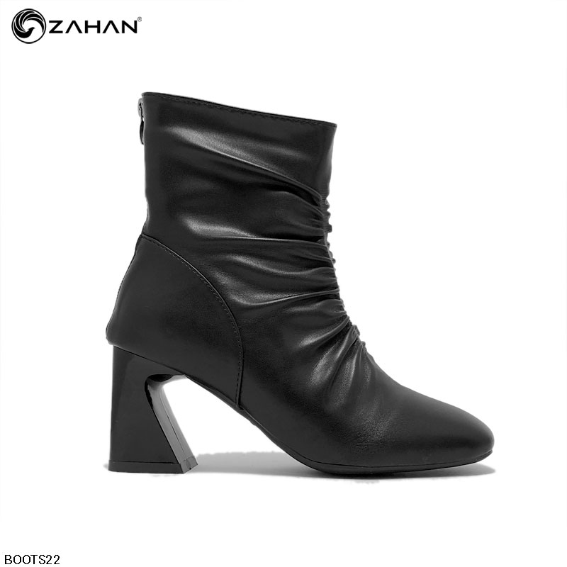 Boots nữ, 7cm, mũi vuông, nhún BOOTS23