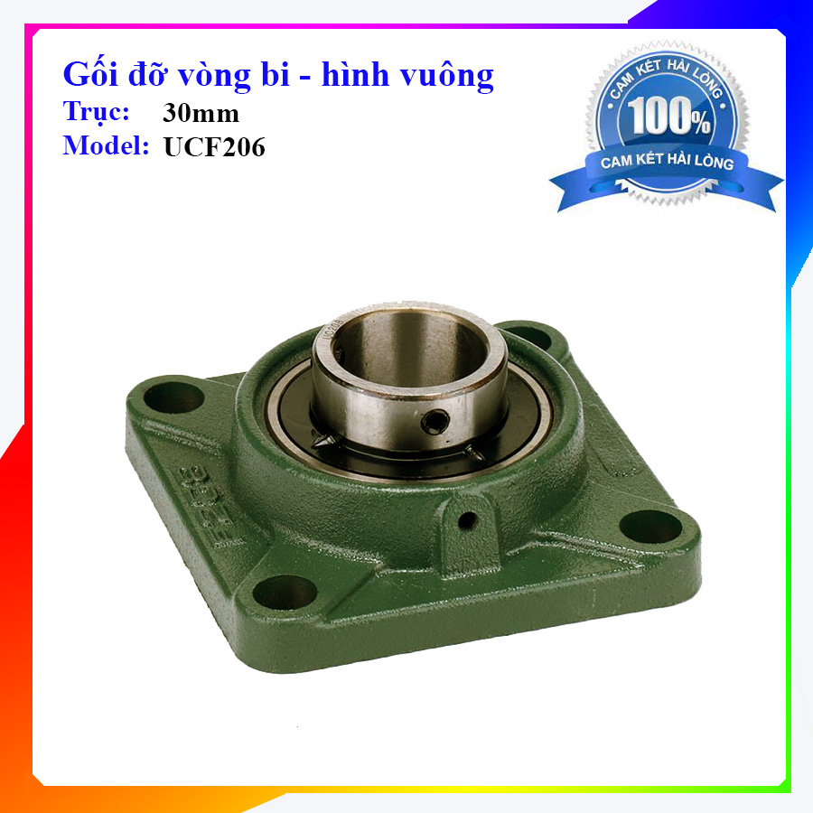 Gối đỡ bạc đạn UCF206 kích thước vong trong 30mm