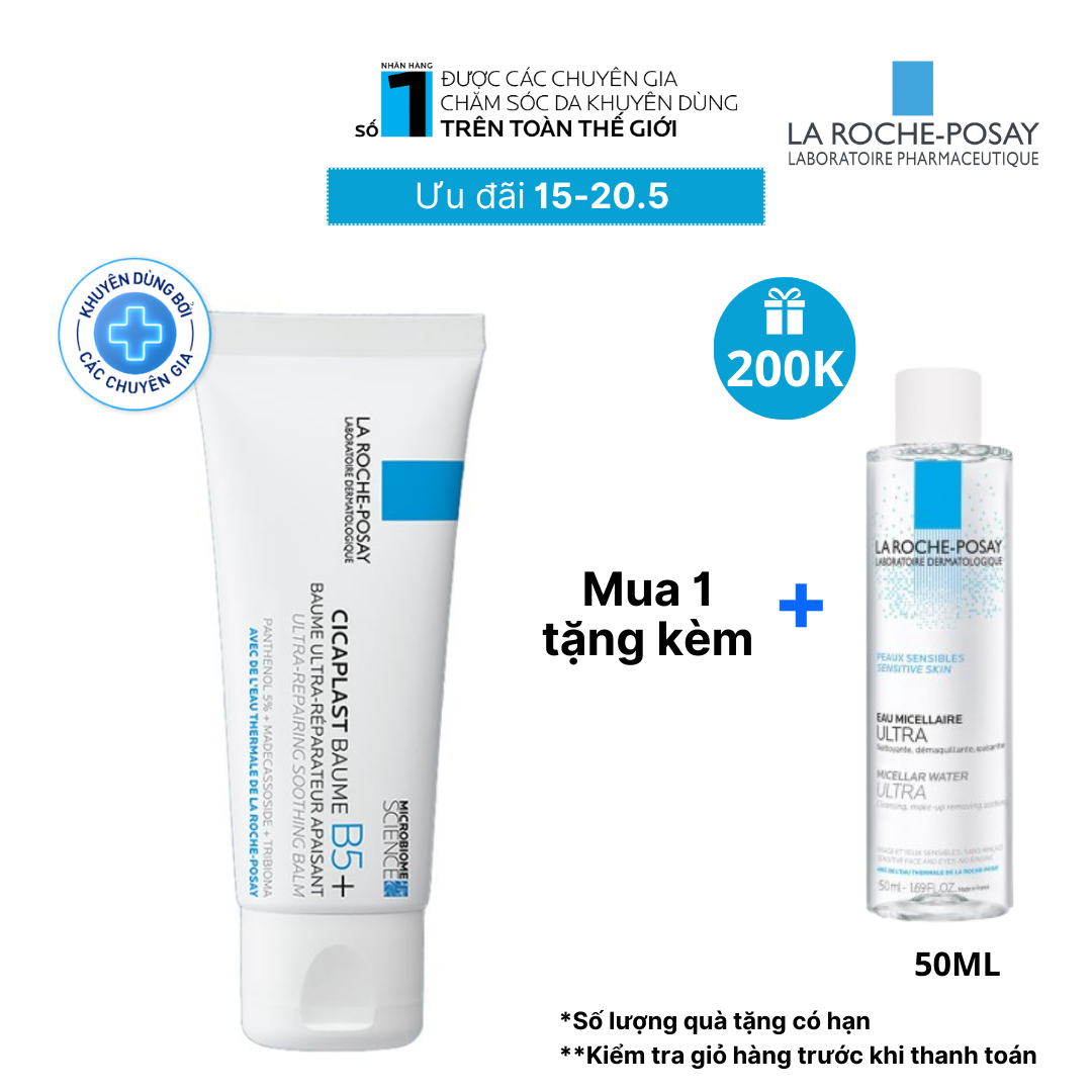 Kem dưỡng hỗ trợ làm dịu &amp; phục hồi da La Roche-Posay Cicaplast Baume B5+ 40ml