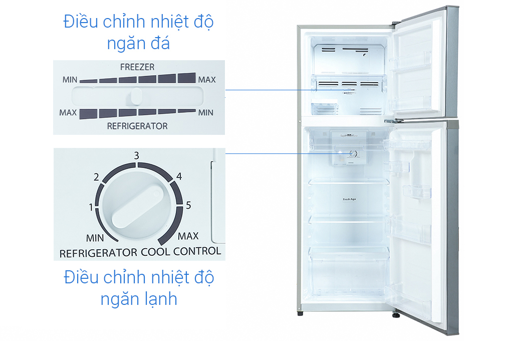 Tủ lạnh Casper Inverter 238 lít RT-250VD - Hàng chính hãng (chỉ giao HCM)