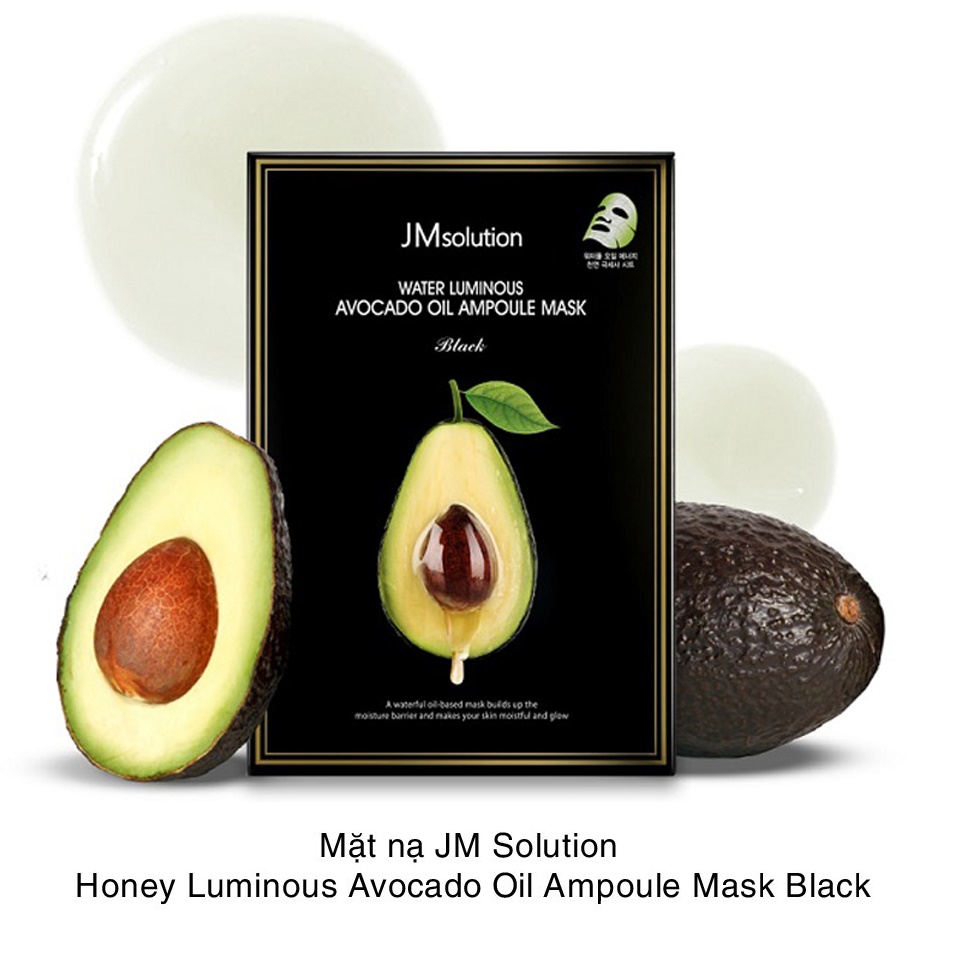 Mặt Nạ Cấp Ẩm Chiết Xuất Quả Bơ JM Solution Water Luminous Avocado Oil Ampoule Mask 30ml