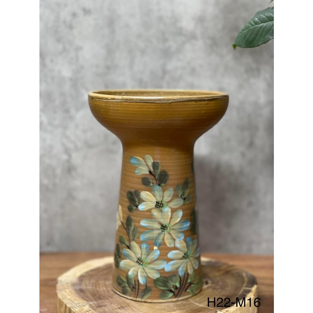 Bình gốm cắm hoa decor, bình gốm vuốt tay Bát Tràng Gốm Nghệ Nhân