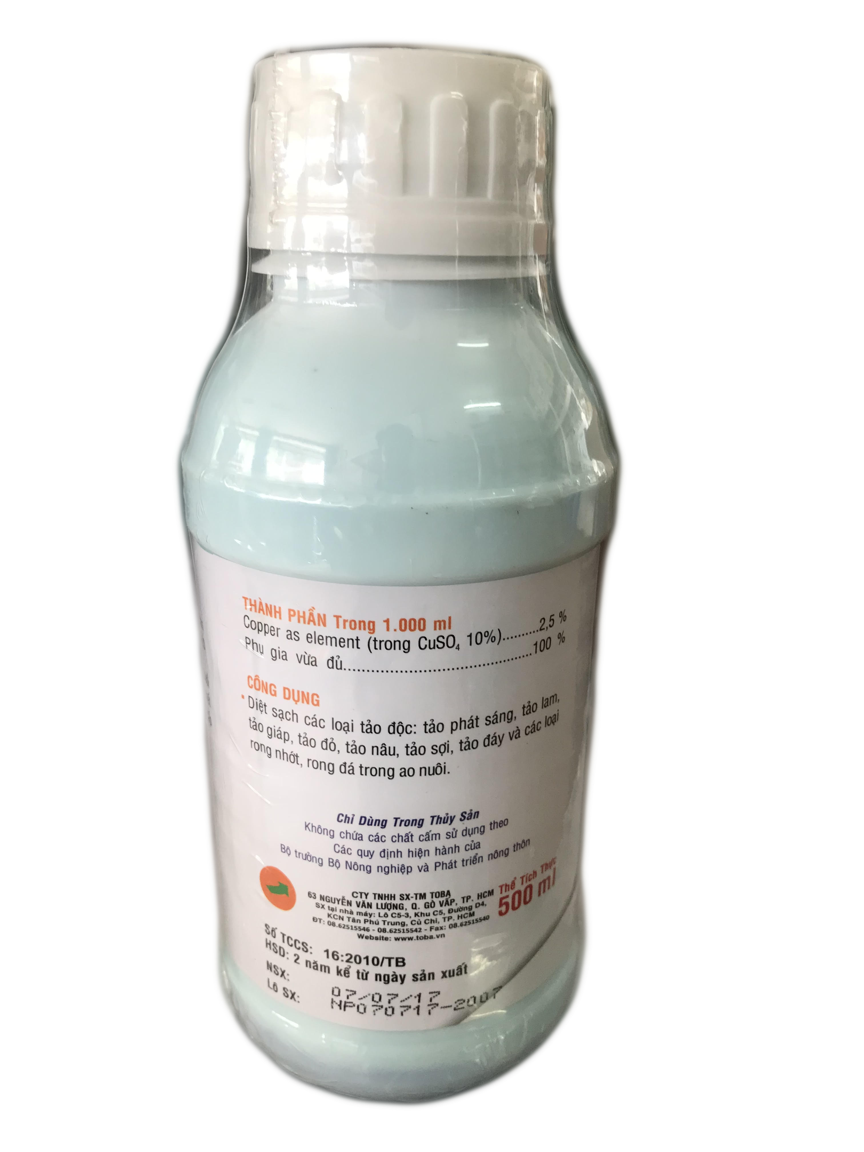 Thuốc diệt tảo TB-DRT Diệt rong đuôi chồn, rong rêu Trong ao Cá (chai 500ml)