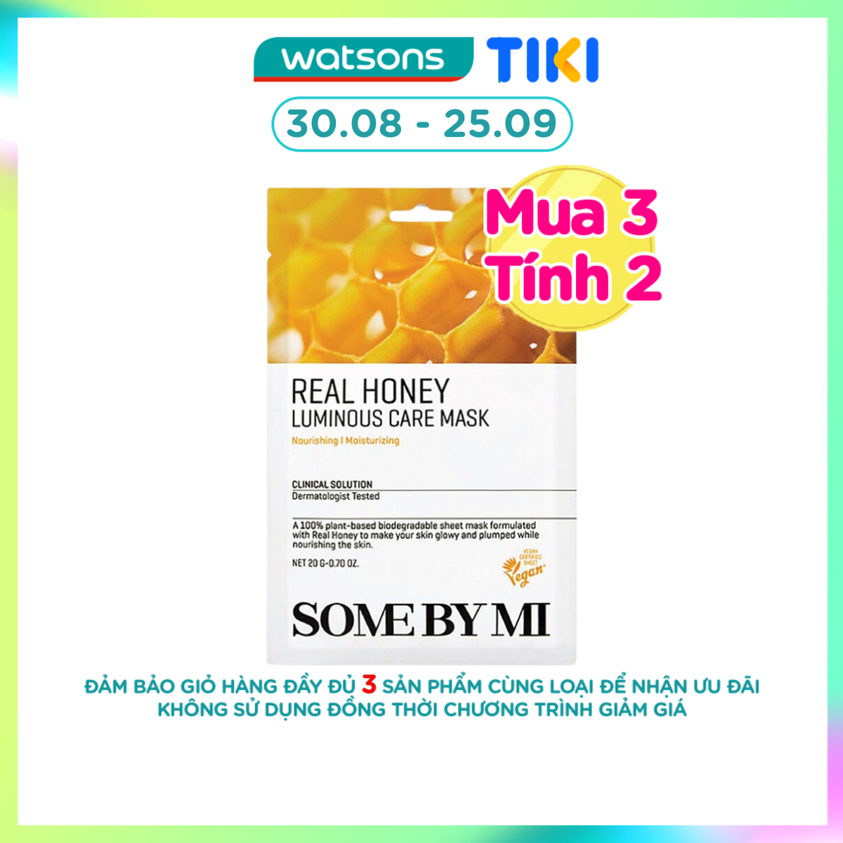 Mặt Nạ Giấy Some By Mi Chiết Xuất Mật Ong Real Honey Luminous Care Mask 20g