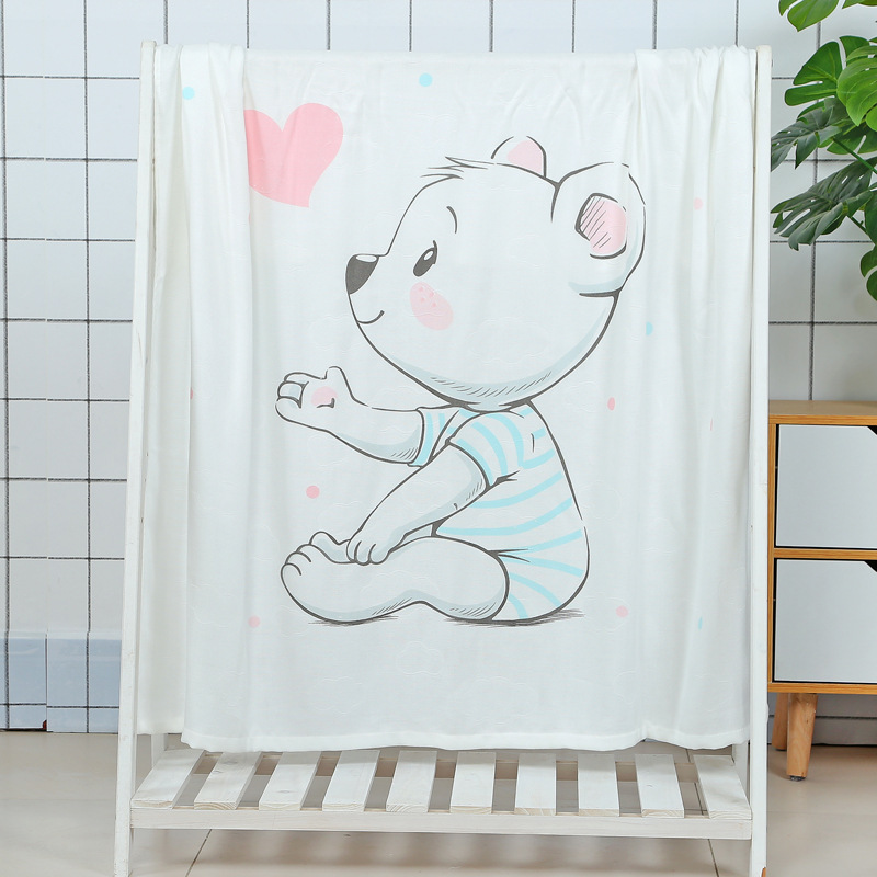 Chăn Lụa 4 Lớp Thấm Nước Siêu Mềm Hàng Cao Cấp Cho Bé