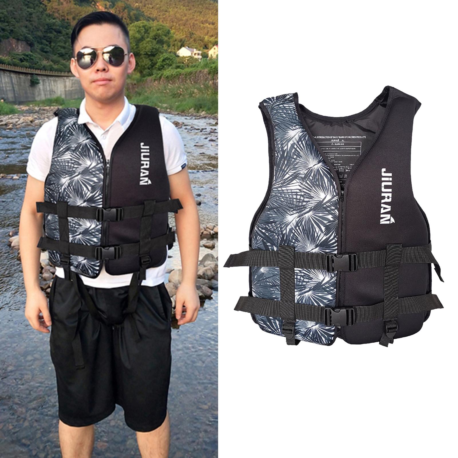 Adults Life Jacket Vest Kayak Buoyancy Aid Safe Sailing Watersport Black XS