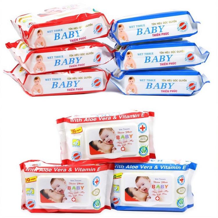 Free Ship - Khăn ướt, Giấy ướt Baby 100 tờ/1 gói