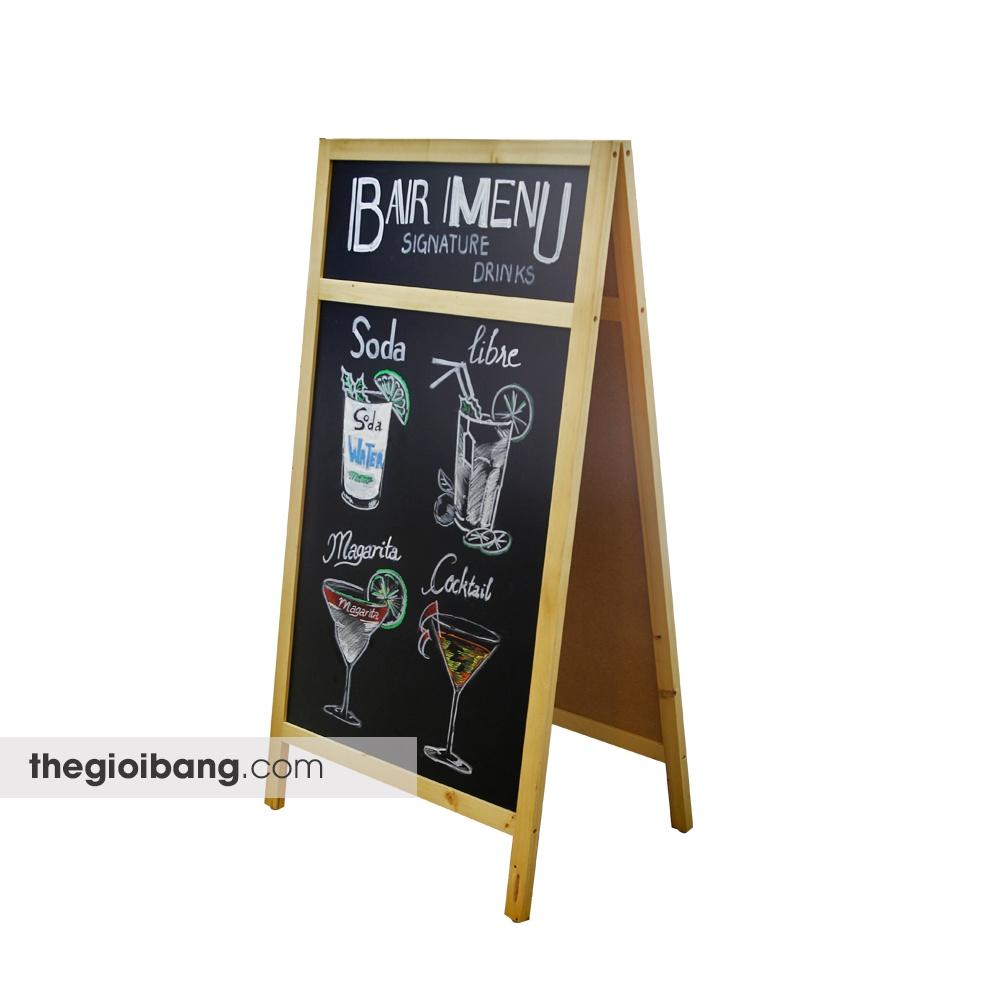 Bảng Menu Hai Mặt Đứng Cavanas  - Kích Thước 55x110cm