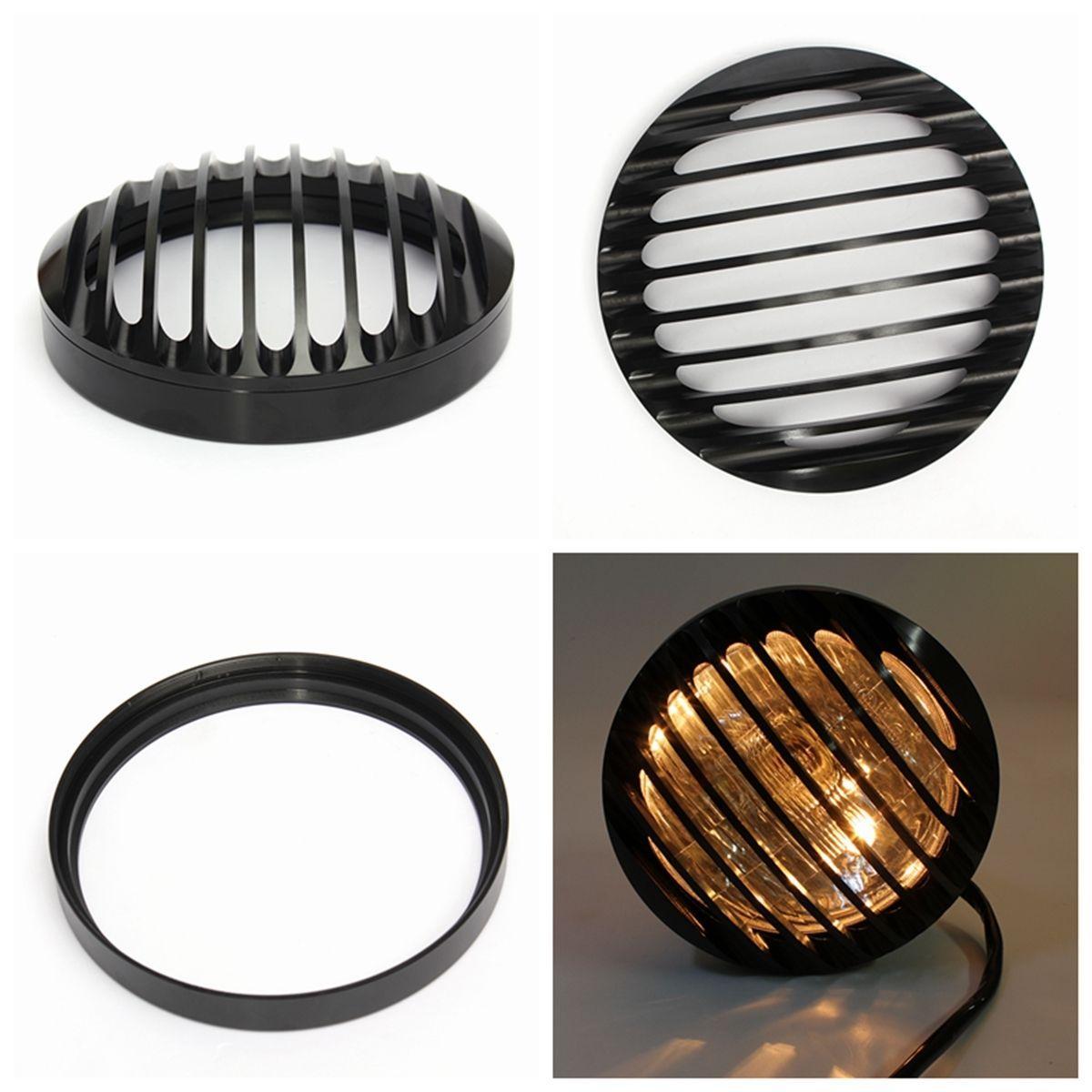 6 Inch Motorcycle  CNC Aluminum Grill Headlight Cover for